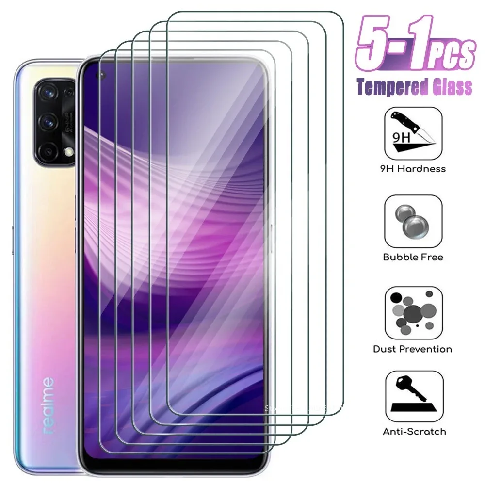 5-1Pcs Tempered Glass for Realme X2 X3 X7 X50 Pro Max 5G Full Cover Protective Screen Protector Film on Realme X50M Glass