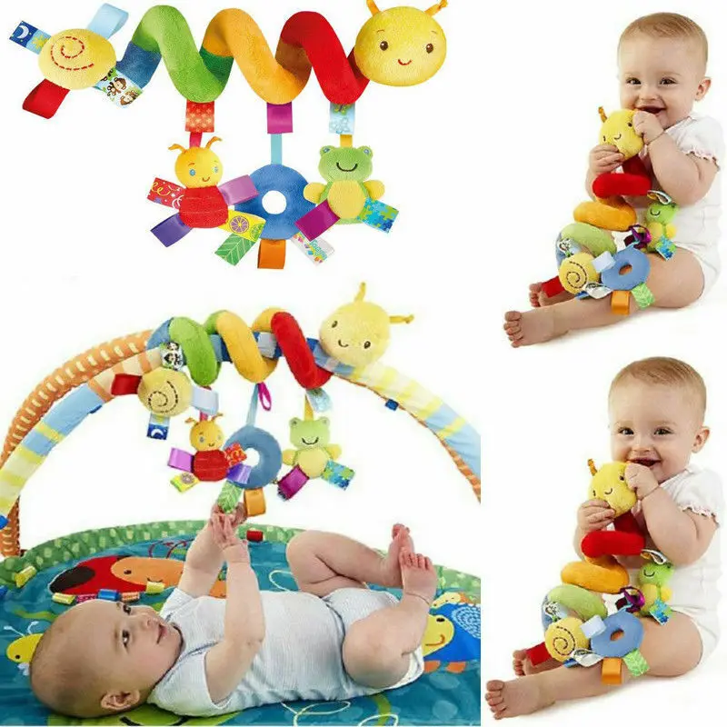 Soft Infant Crib Bed Stroller Toy Spiral Baby Toy For Newborns Car Seat Educational Rattles Baby Towel baby Toys 0-12 months