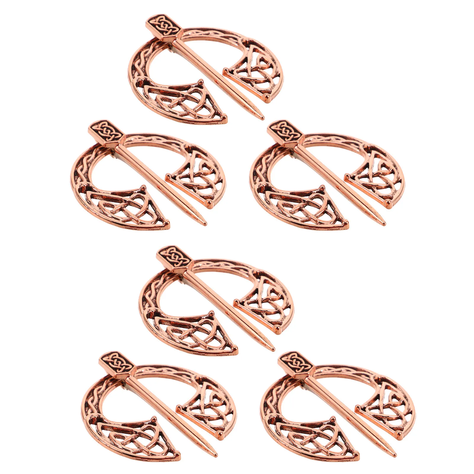 6Pcs Cloak Pin For Brooch For Dress New Year Party Accessories Retro Medieval Alloy Pins Shawl Brooches