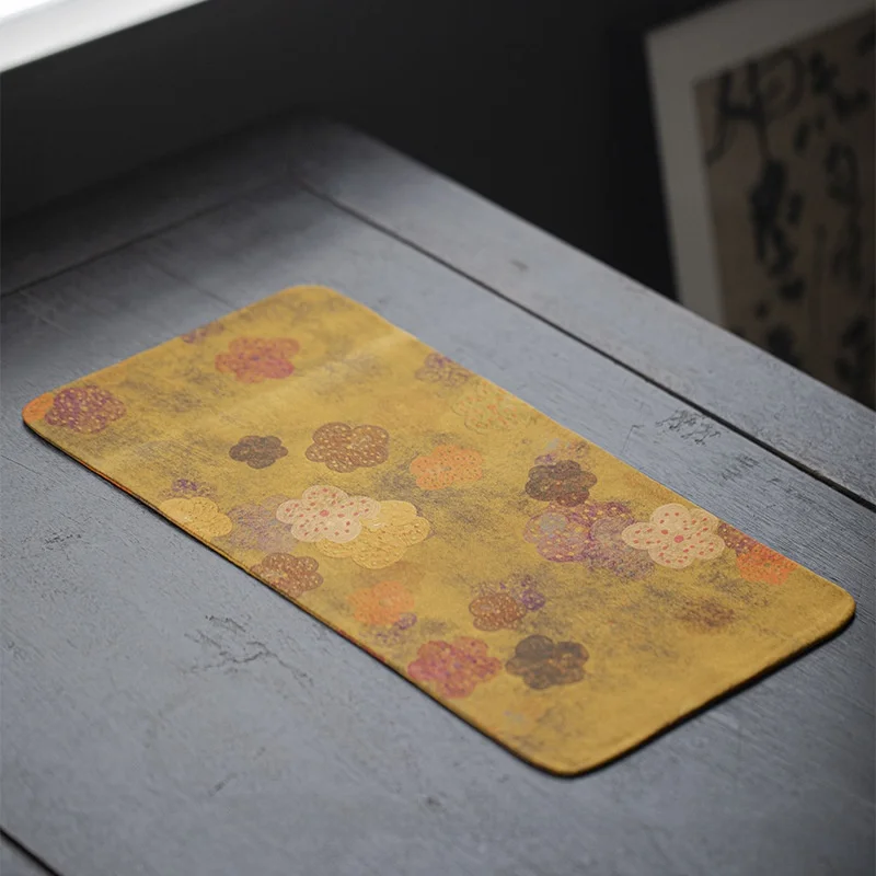 

Элитный аксессуар для чайного набора: квадратный влагопоглощающий коврик, скатерть для чайной церемонии в стиле дзен, китайский стиль, домашняя текстильная ткань