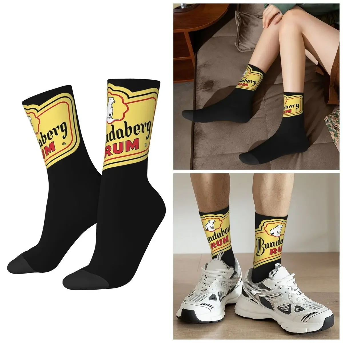 

Носки All Seasons Bundaberg Rum Socks Harajuku, спортивные носки средней длины, высококачественные носки для мужчин и женщин, подарки на день Святого Валентина