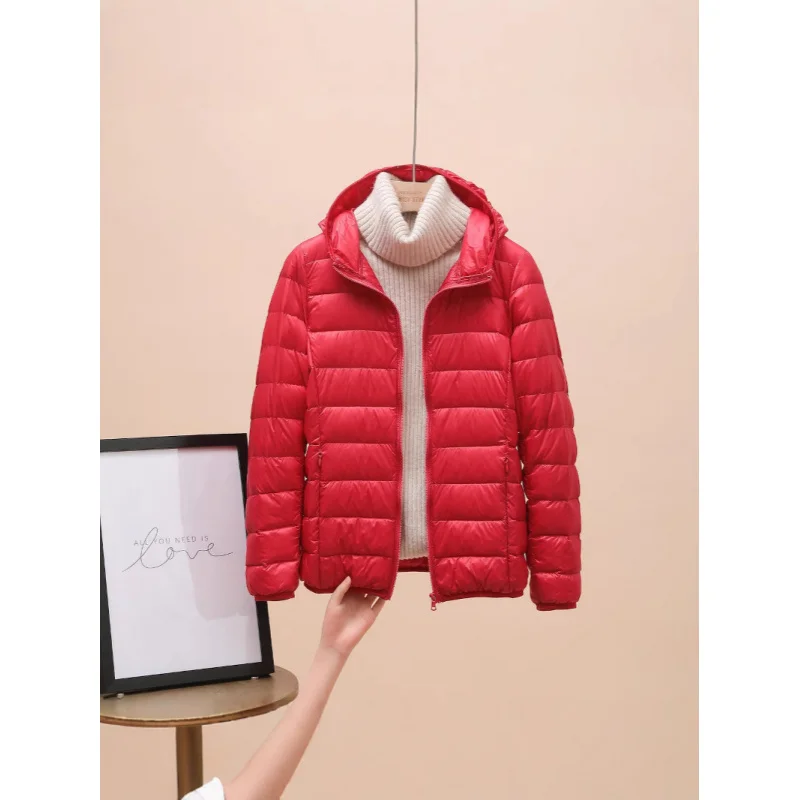 Mulheres primavera jaqueta moda curto ultra leve embalável puffer casacos 14 cores feminino para baixo quente coreano fino ajuste parkas 3xl