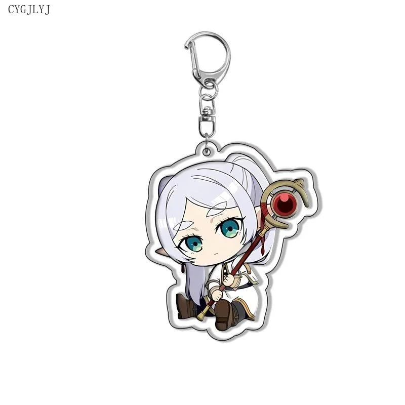 Llavero acrílico de Anime de Frieren en el Funeral, figuras de dibujos animados de Frieren Himmel, Chain Chibi Q Version Bag Charm Chaveio Cosplay