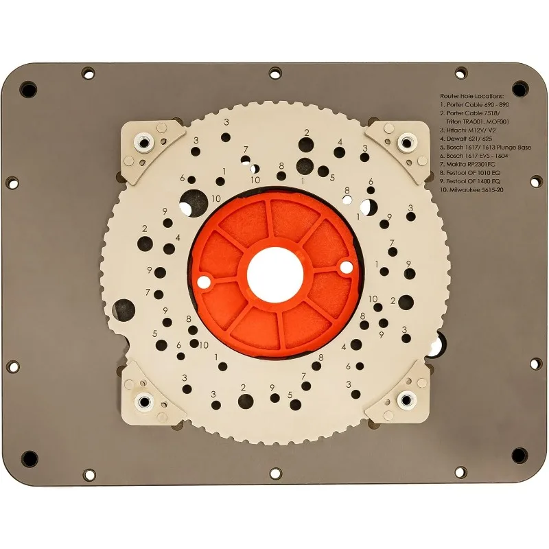 03110 Mast-R-Plate Монтажная пластина фрезерного станка из нержавеющей стали для столешниц 9-1/4 x 11-3/4 дюйма Прецизионный деревообрабатывающий инструмент для