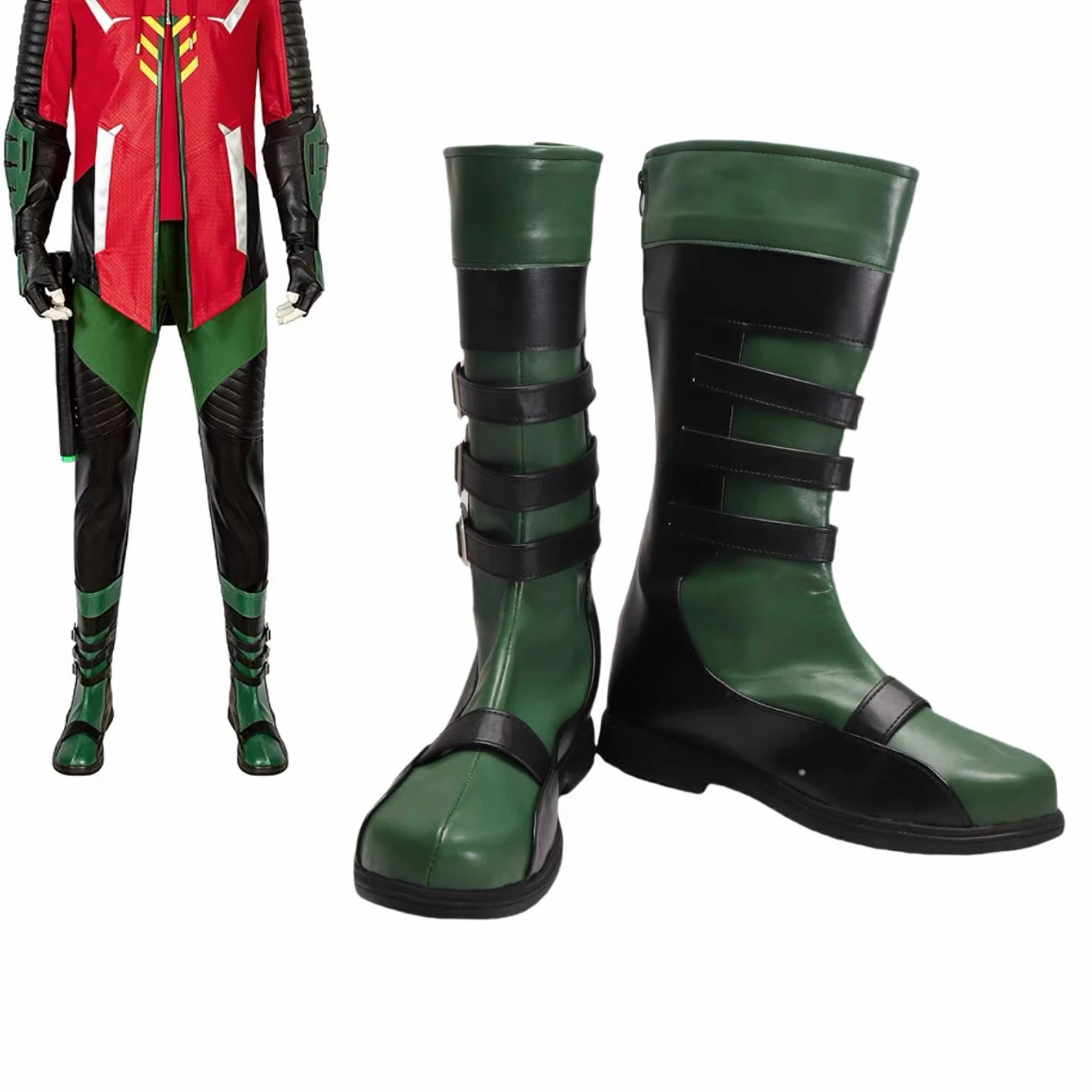 Robin Cosplay Schuhe Stiefel Mann Verkleidung Halloween Karneval Schuhe