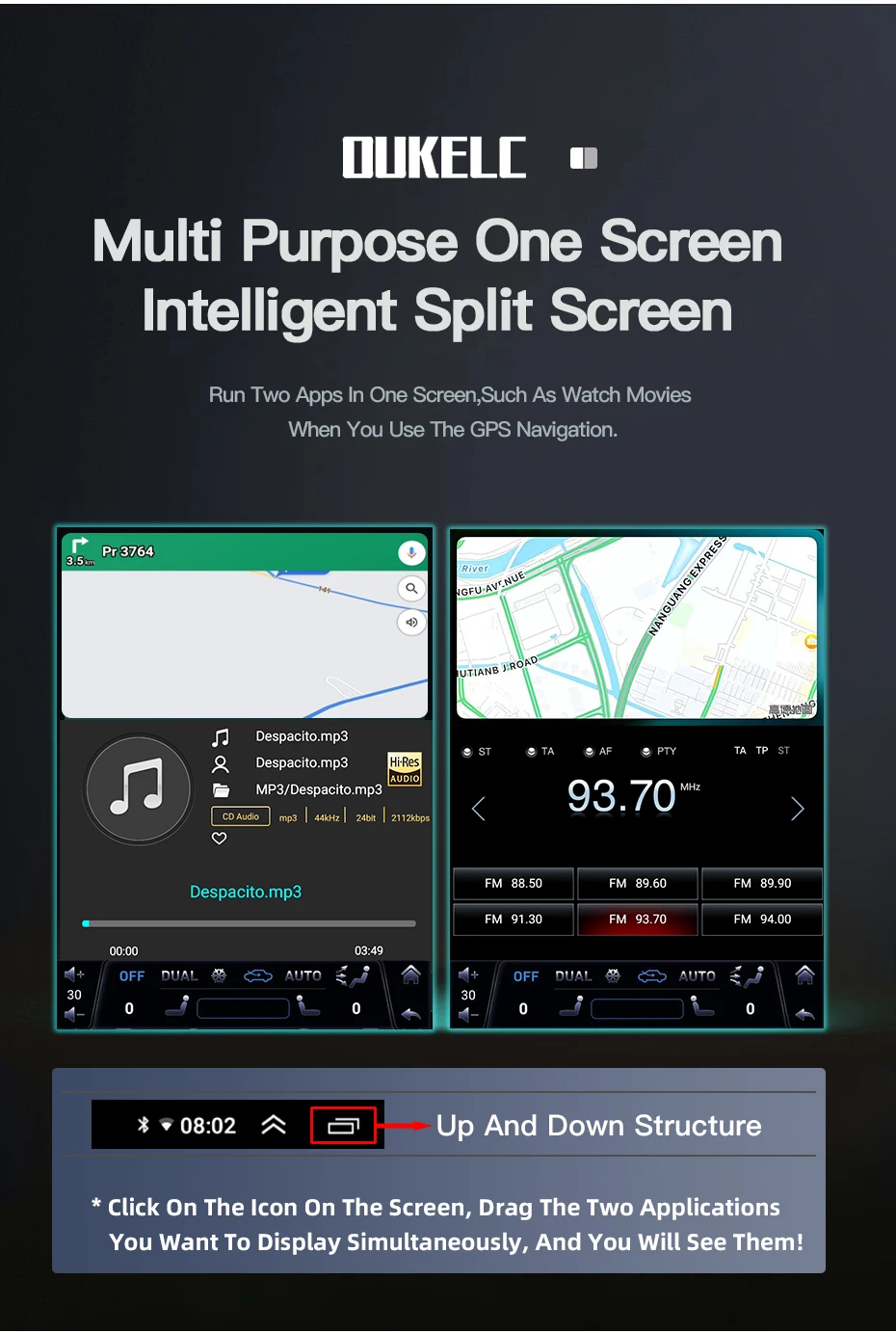 Android 14 Auto Für Ford Mustang 2015-2020 Tesla Bildschirm Auto Radio Stereo Multimedia Player GPS Navigation DSP 4G WIFI Carplay – Detail 11