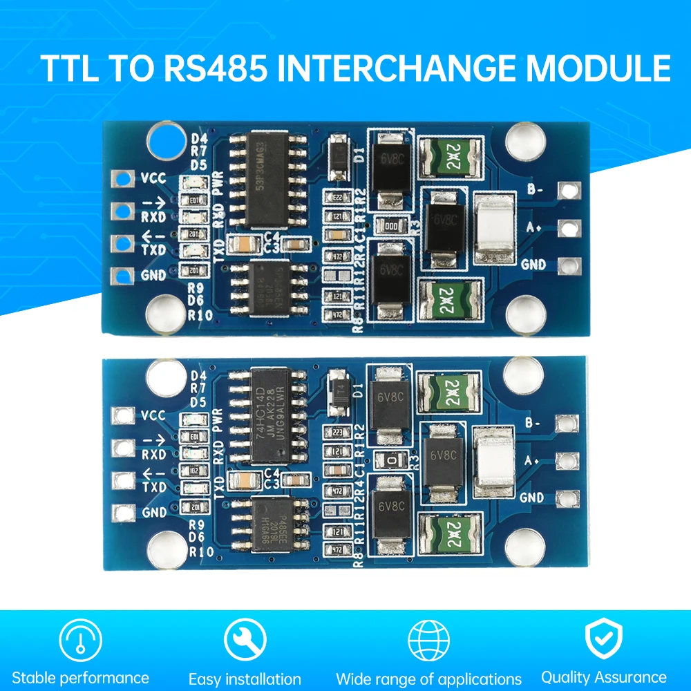 

C 3.3V/5V TTL To RS485 Module Serial Hardware Automatic Flow Control Power Supply Module