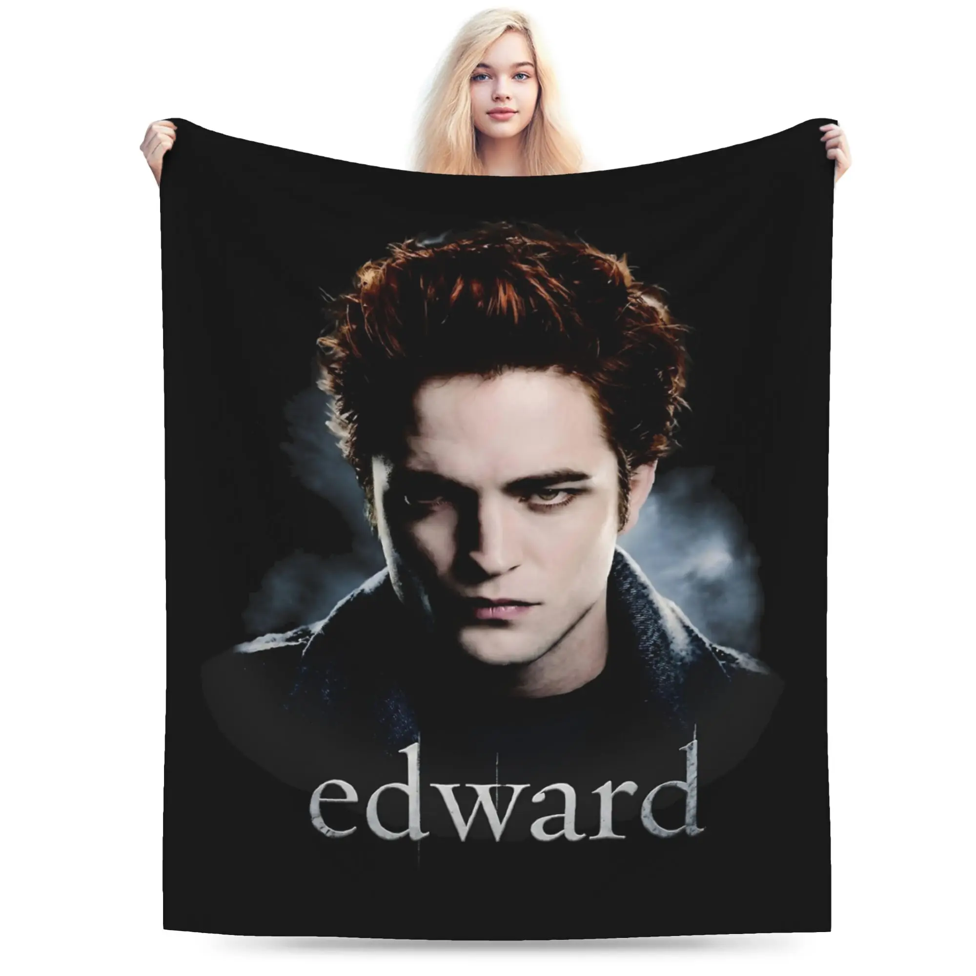 Twilight Edward Blankets Flannel Printed  Breathable Super Warm Throw Blanket for Bedding Outdoor Bedspread