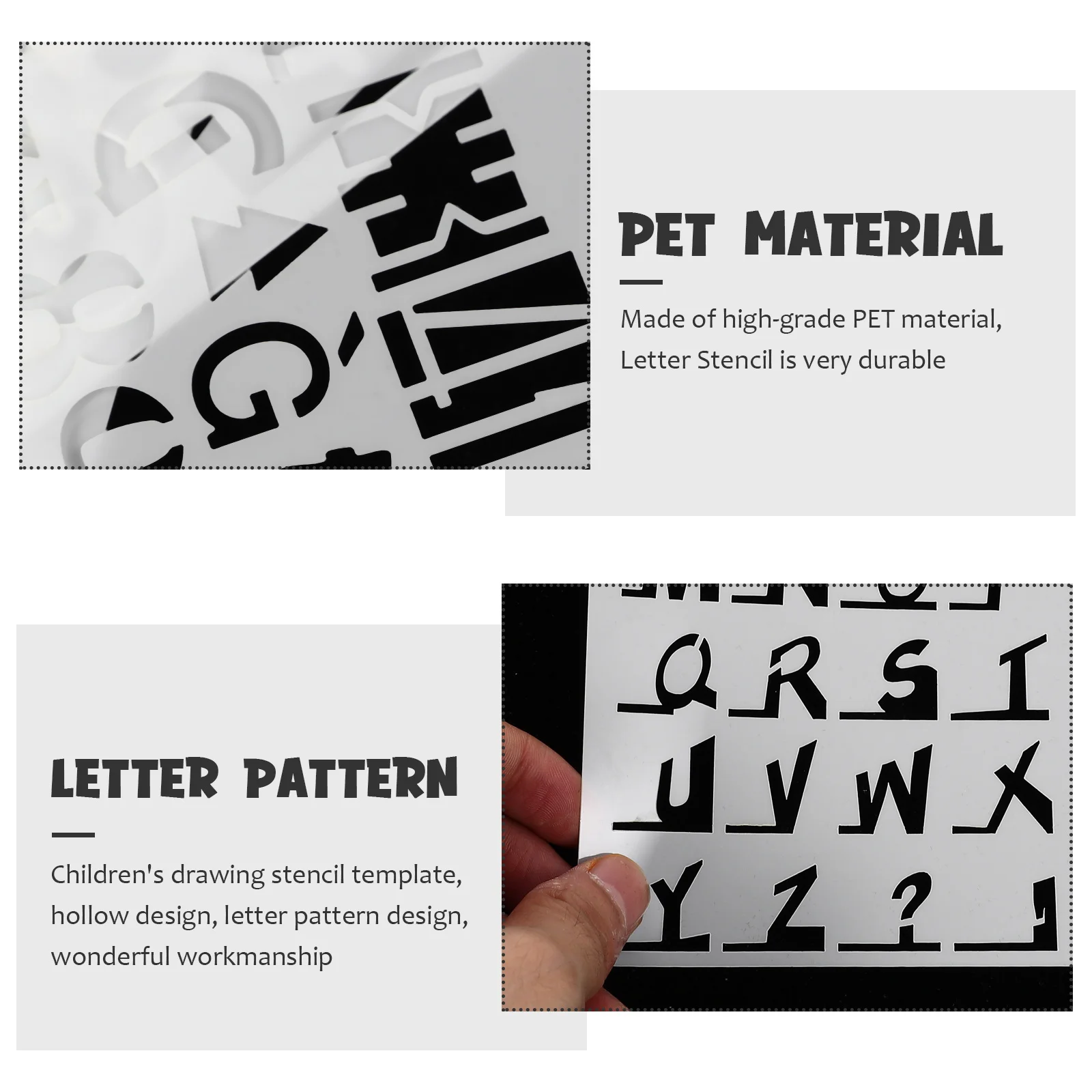 

24Pcs Safe for Kids Letter Stencils English Alphabet Hollow Templates DIY Wall Art Stencils Hollow Painting Templates