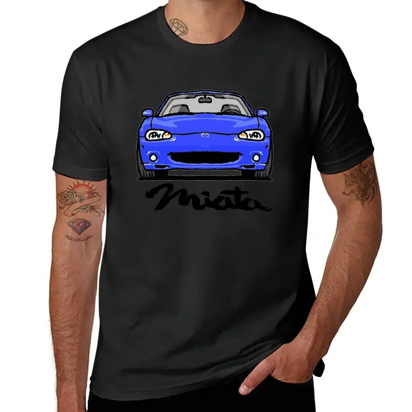 MX5 Miata NB -NB1 Blue T-Shirt heavyweights vintage clothes Blouse Men\'s Short Sleeve Outfits vintage mens designer clothes