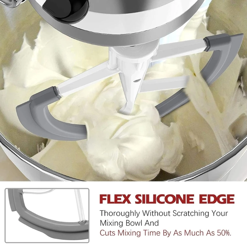 استبدال خلاط حافة الخافق المرن ، خلاط مجداف الحافة المرنة ، مادة الفولاذ المقاوم للصدأ لخلاطات 6QT