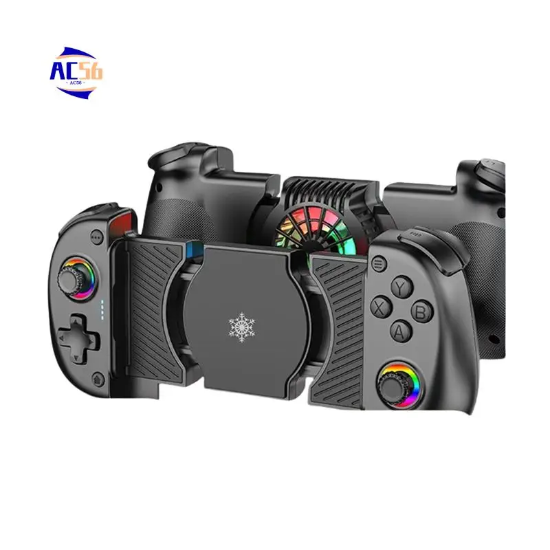 

AC56-X5mini Wireless Mobile Phone Gaming Controller With Cooling Fan Bluetooth Stretchable Gamepad For Android/Ios/Steam/PC
