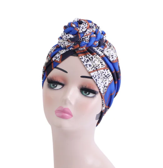 5 pieces Women Braided Top Knot Turban Scarf Arab Wrap HeadScarf Ready to Wear Hijab Stretchy Muslim Headdress Chemo Cap Bandana