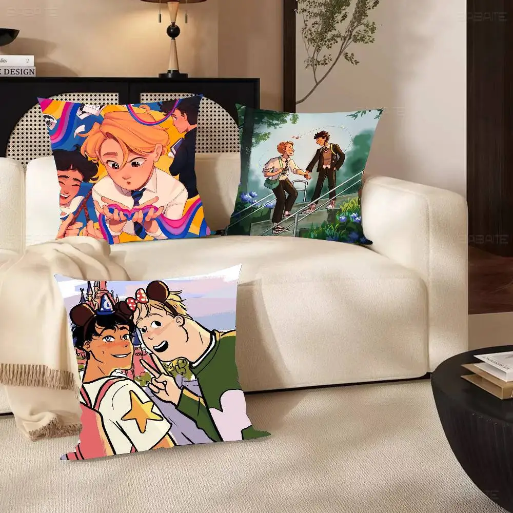 New Heartstopper Movie Pillow Case Fashion Square Pillowcase Bedroom Sofa Room Ins Decoration Leisure