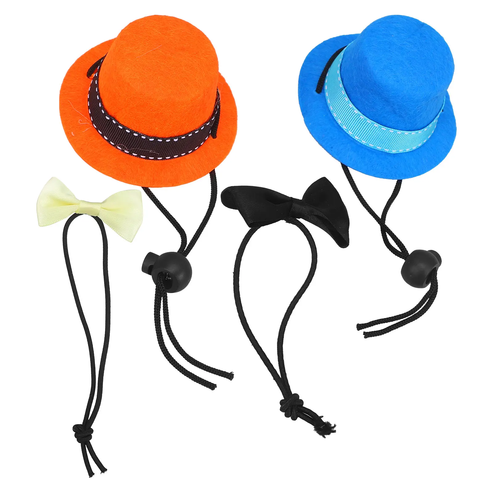 

1 set Cute Small Pets Party Costume Set With Hats Bow Ties For Hamsters Guinea Pigs Chinchillas Adorable Holiday Attire