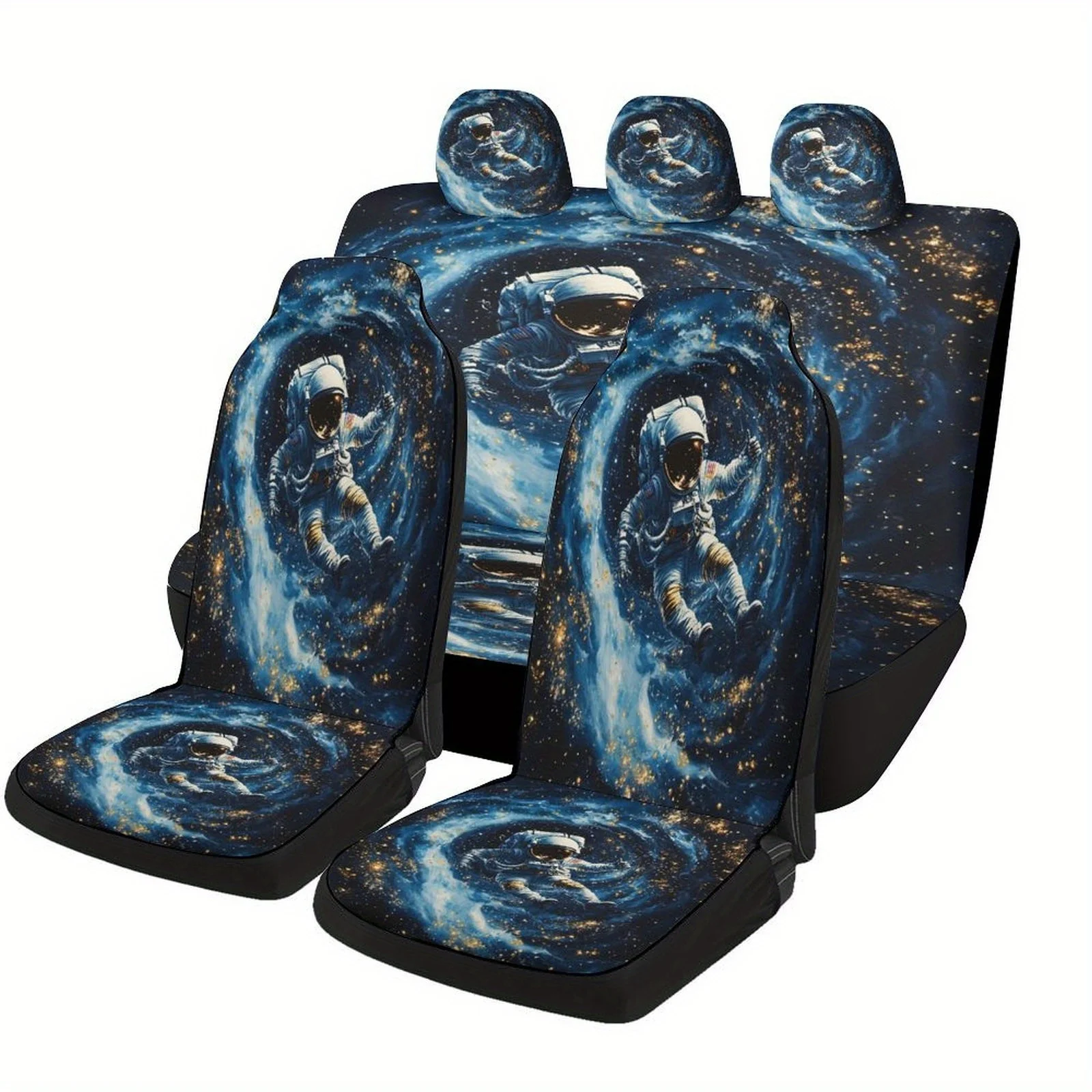 

Astronaut In Space Designed Car Seat Cover Set For Most Cars, Trendy High-quality Car Seat Protector Covers Full Set, Universal