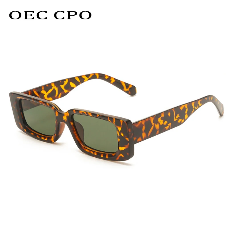 

OEC CPO Ins Popular Fashion Square Sunglasses Women Shades UV400 Clear Candy Color Sun Glasses Female Punk Men Eyewear