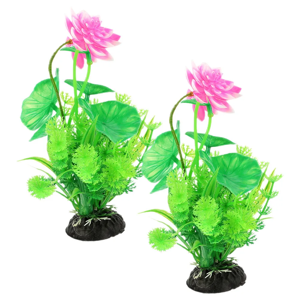 

2pcs Water Grass Decor For Aquarium Plastic Fish Tank Plants Realistic Fake Aquatic Plants Fish Tank Accessories Decorations