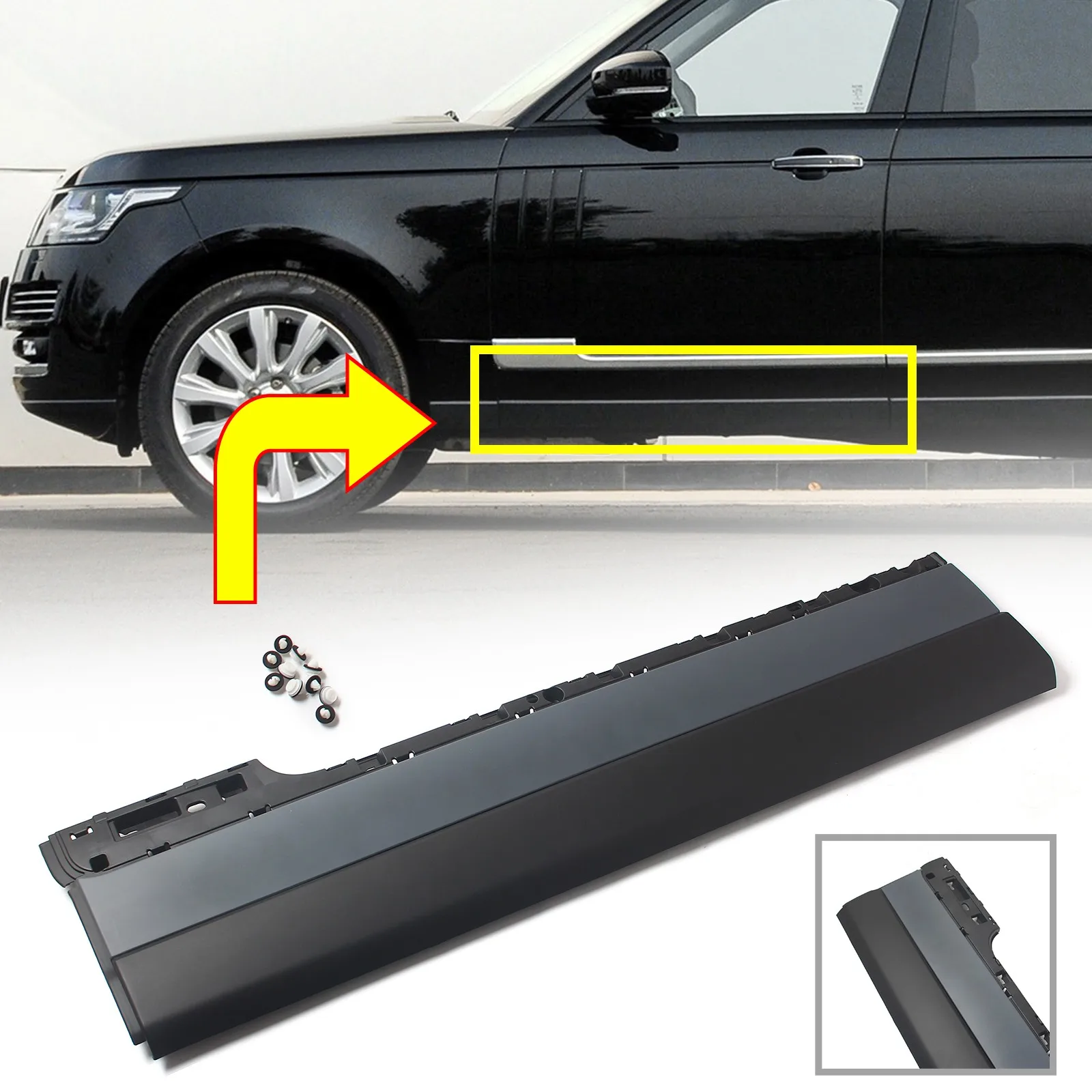 For Land Rover Range Rover 2013-2019 Front Door Exterior Panel Inlaid Strip