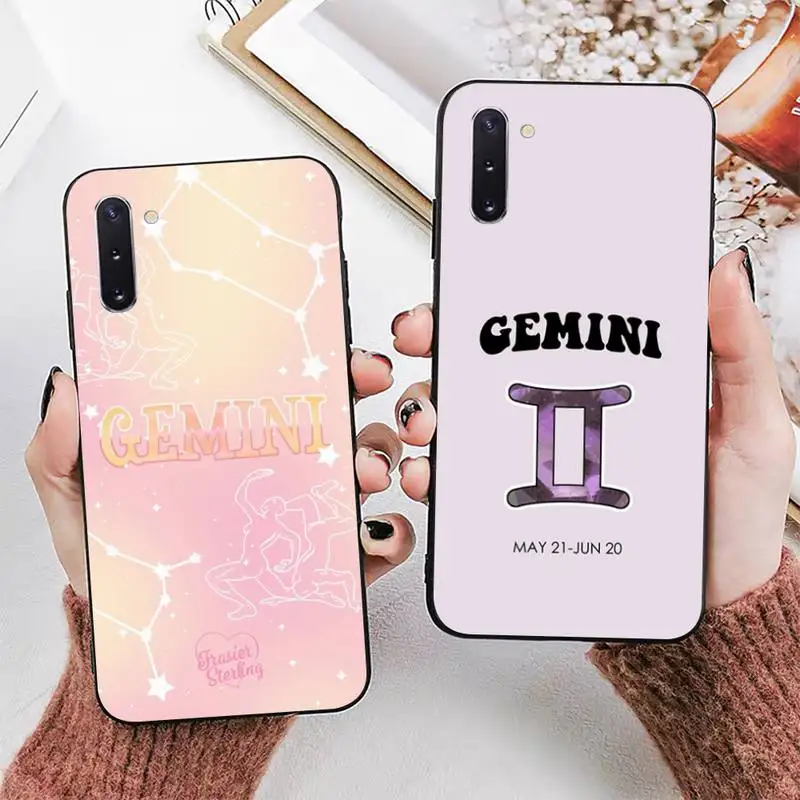 Constellation Gemini Phone Case for Samsung Note 5 7 8 9 10 20 pro plus lite ultra A21 12 72