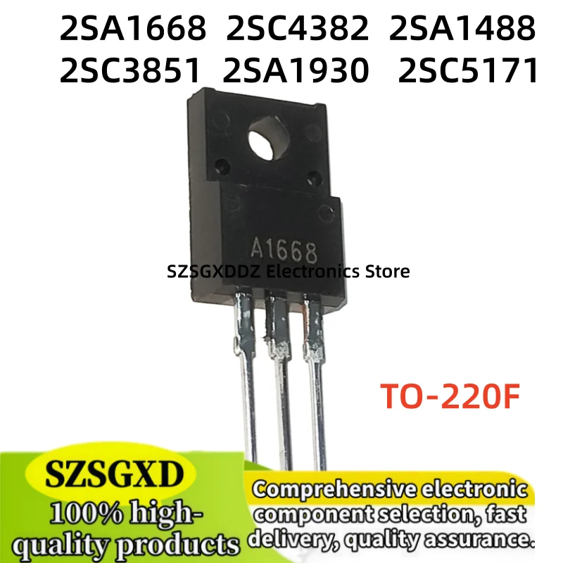 10-20pcs 100% new quality 2SA1668 2SC4382 2SA1488 2SC3851 2SA1930 2SC5171 A1668 C4382 A1488 C3851 A1930 C5171 TO-220F