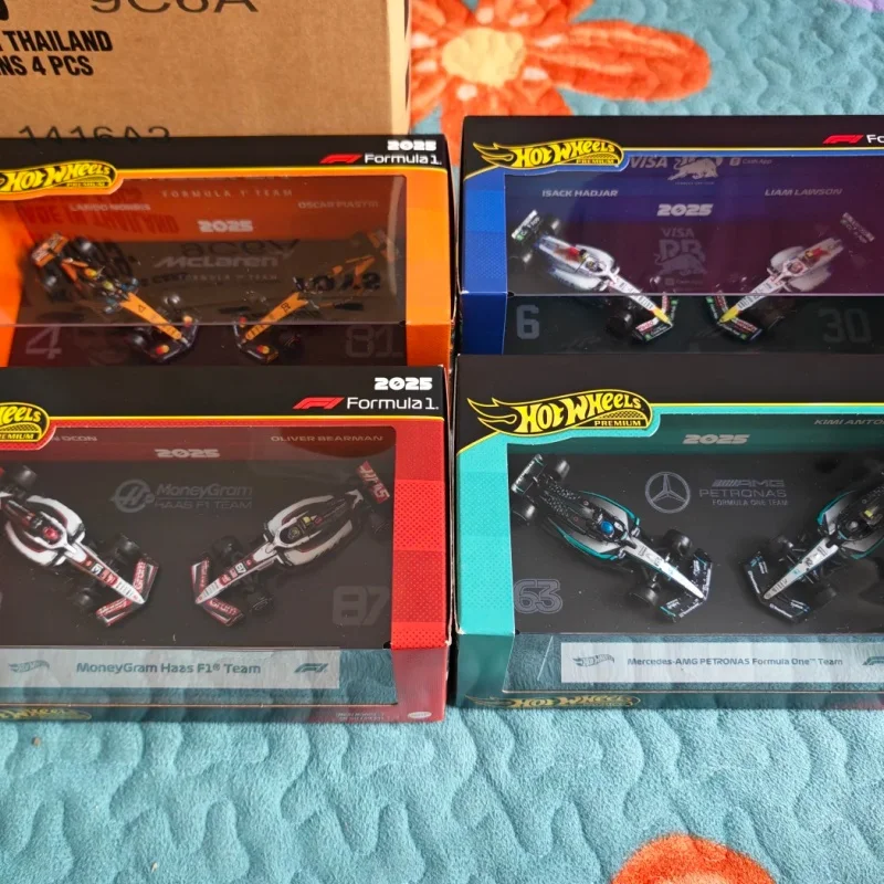 ホットウィール-f1-レースカー-2-パック-jmm89-ダイキャスト合金モデル-ハース-メルセデス-マクラーレン-レッドブル-コレクタブル-ディスプレイ-オーナメント-ギフトボックス