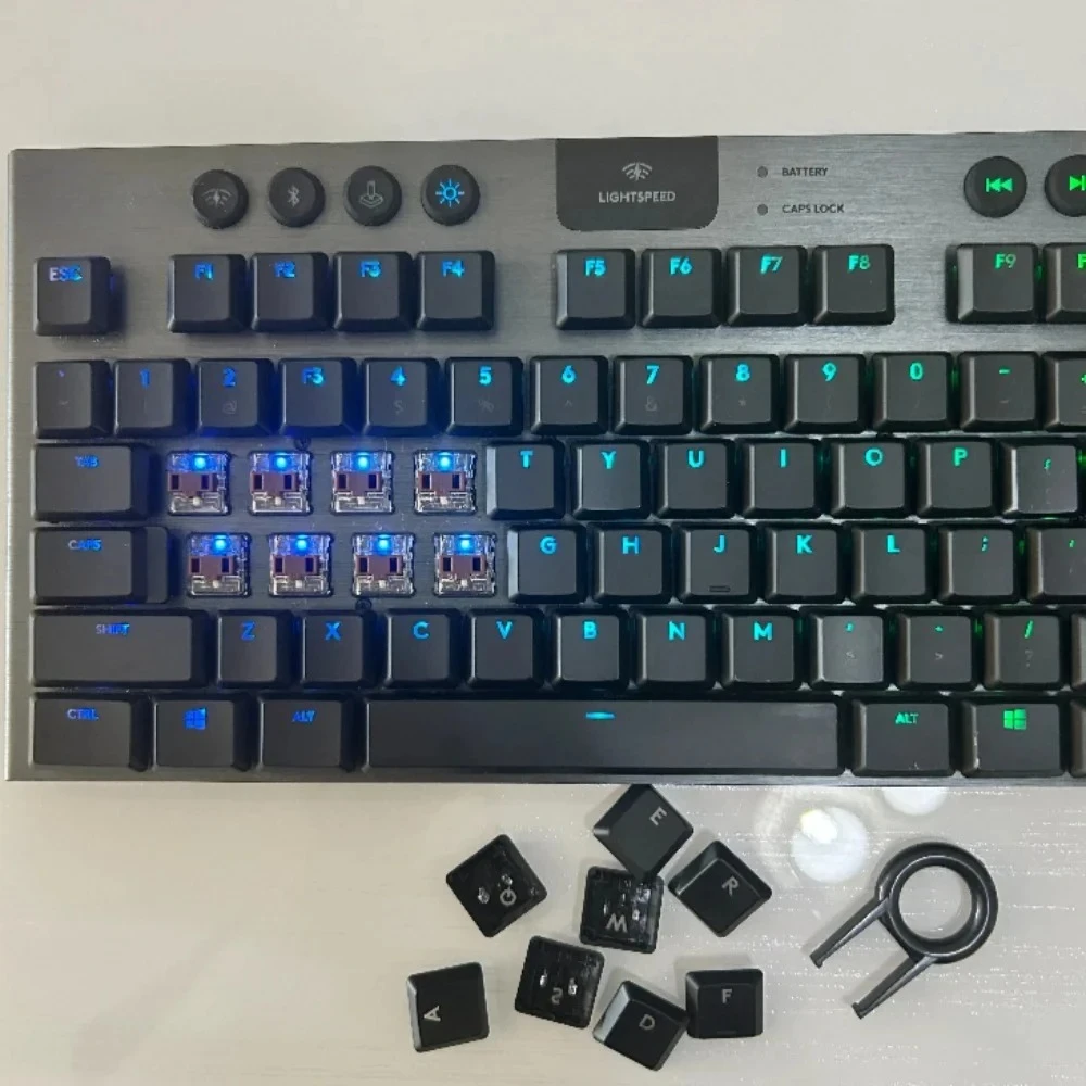 Texture Tactility Backlit Keycaps Replacement Suitable for Logitech G813/G815/G913/G915 TKL RGB Mechanical Gaming Keyboard