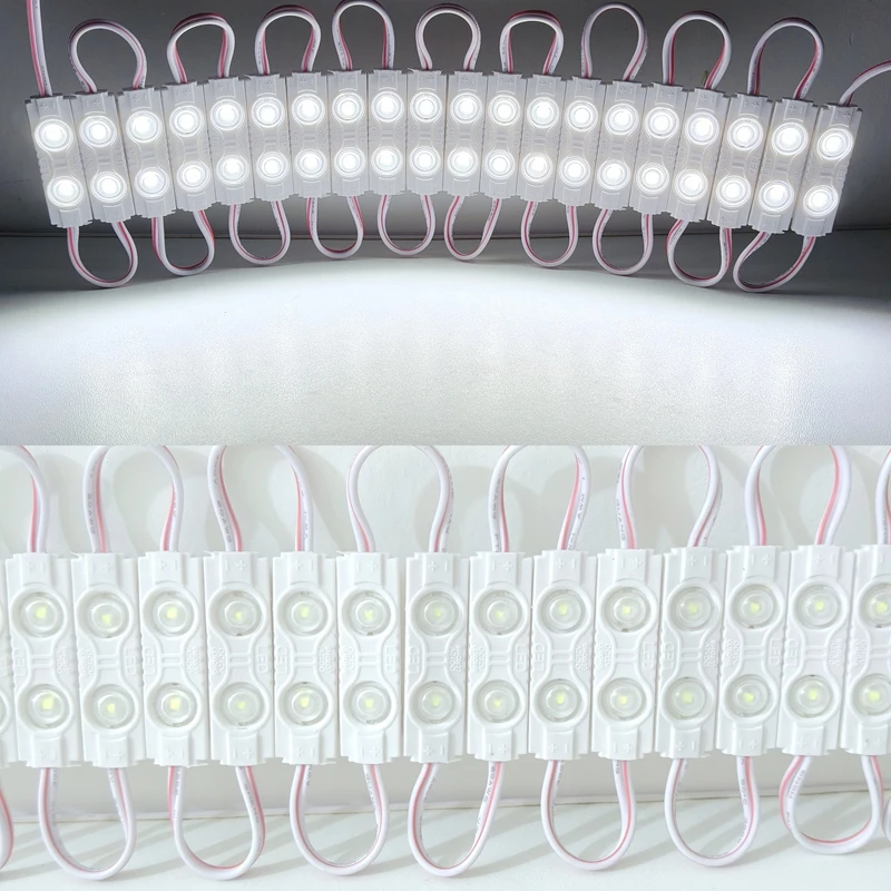 

100 шт./лот, инъекция с объективом 2835, светодиодный модуль, водонепроницаемая светодиодная подсветка для вывески, канал, буква DC12V, 1,2 Вт, 36*9 мм