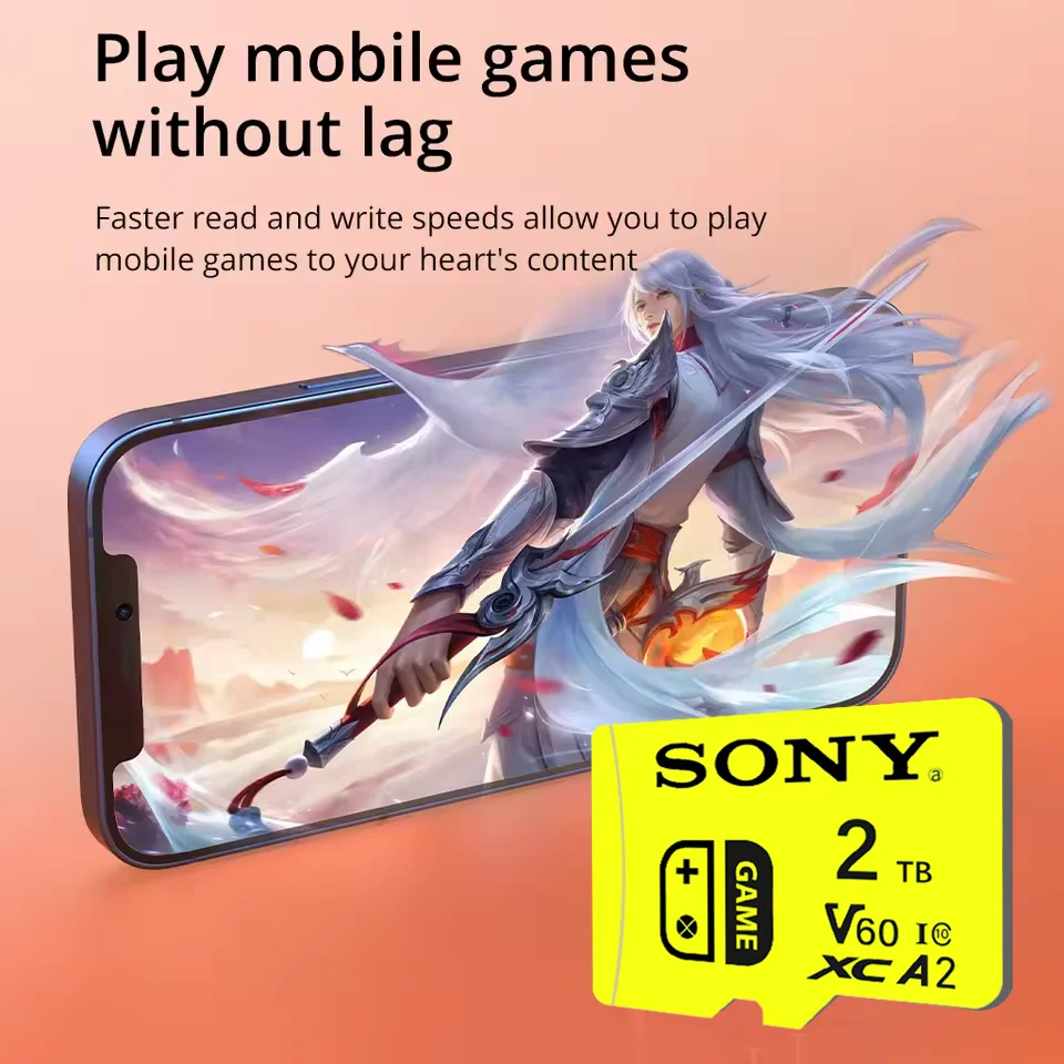 SONY High Speed Micro SD Card 128GB/256GB/512GB/1TB Class 10 UHS-I TF Flash Memory Card for USB Pen Drive