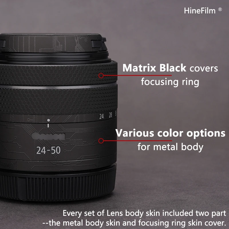 Hinefilm Skin voor RF2450 Lens Skin voor Canon RF24-50mm F4.5-6.3 IS STM Lens Stickers Protector 24 50 Lens Wrap Cover 24-50 Skin