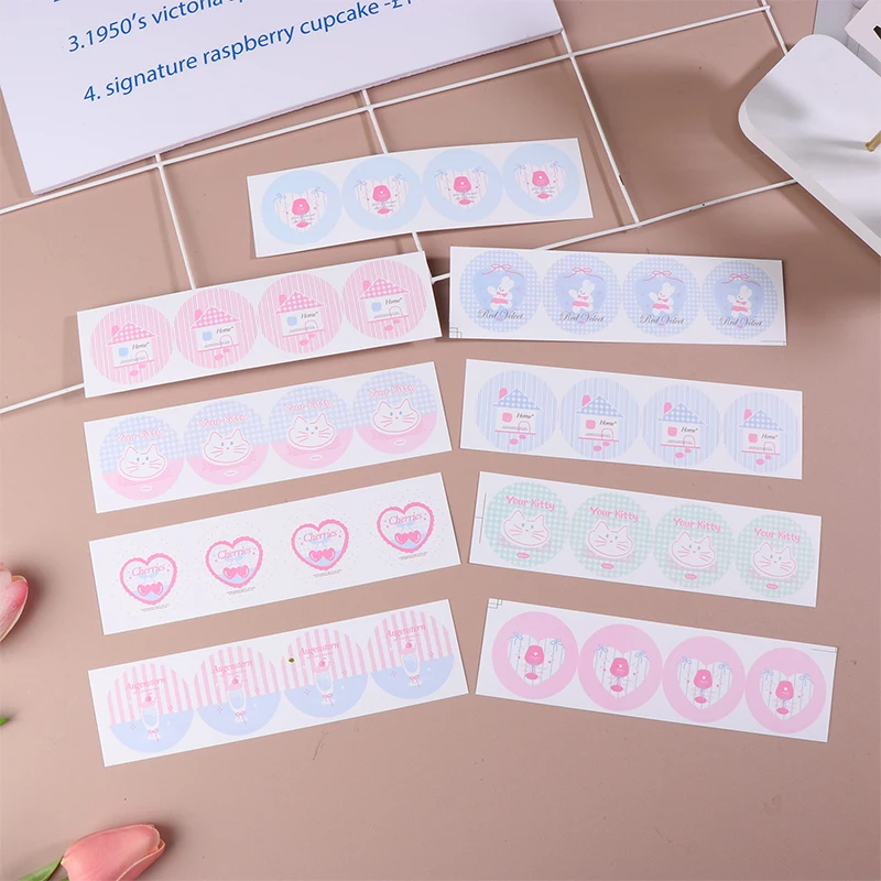 Stiker Label kartun 36 buah pita pita busur balet bahan stiker segel perekat otomatis DIY Label dekoratif