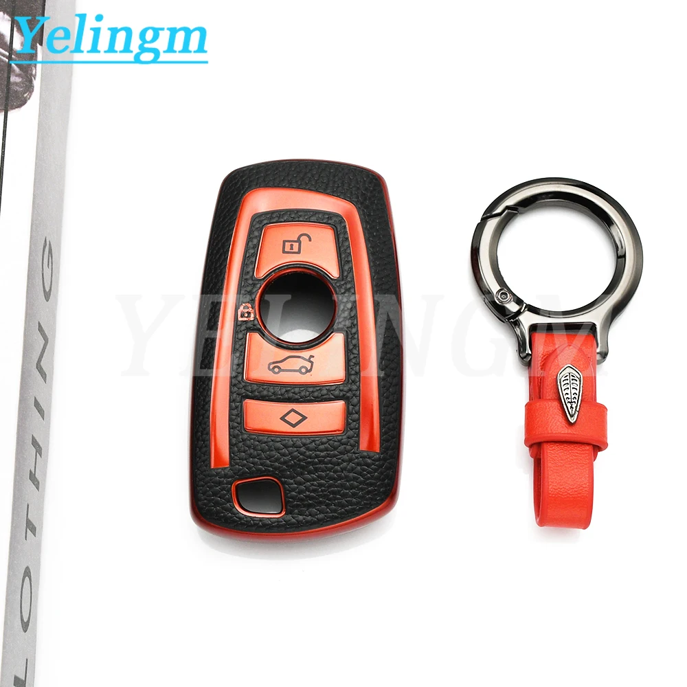 Leder-Schutzhülle Autoschlüssel-Etui für BMW 1 3 5 7 Serie X1 X3 X4 X5 F10 F15 F16 F20 F30 F18 F25 M3 M4 E34 Zubehör