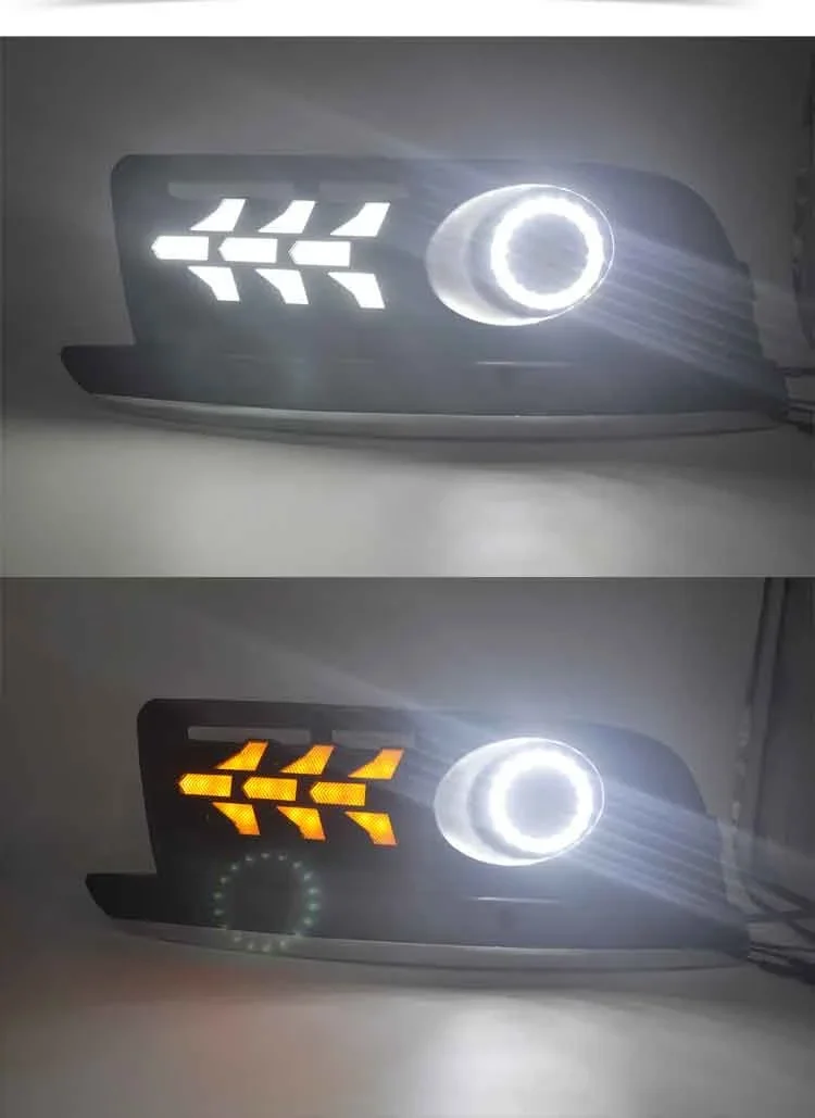 

Eosuns Cob Angel Eye Led Daytime Running Light + Fog Lamp + Projector Lens+ Turn Signal for Volkswagen Sagitar Jetta 2006-10