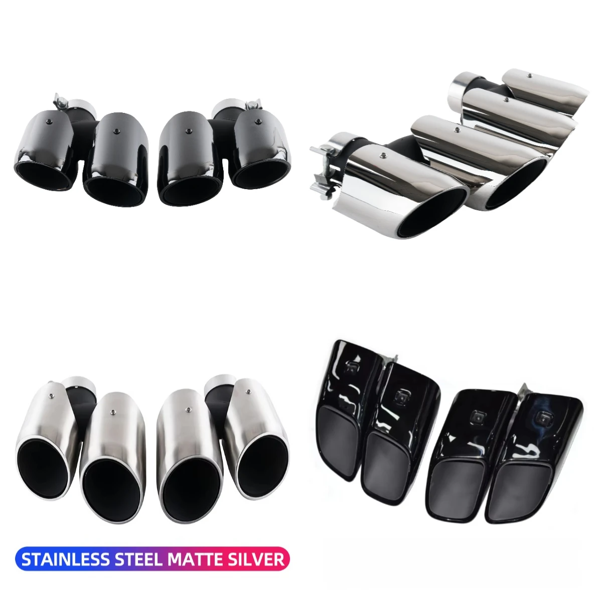 

For 2014-2025 Porsche Macan GTS Upgrade with Double-Layer Stainless Steel Exhaust Pipes