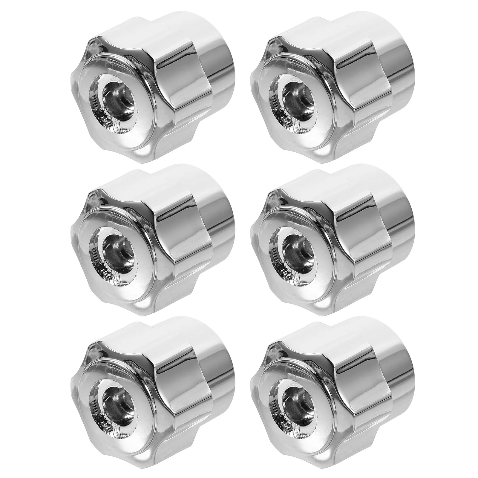 

6pcs Aluminum Alloy Faucet Handle Replacement Hot Cold Knobs For Kitchen Bathroom Bathtub Shower Tub Valve Parts