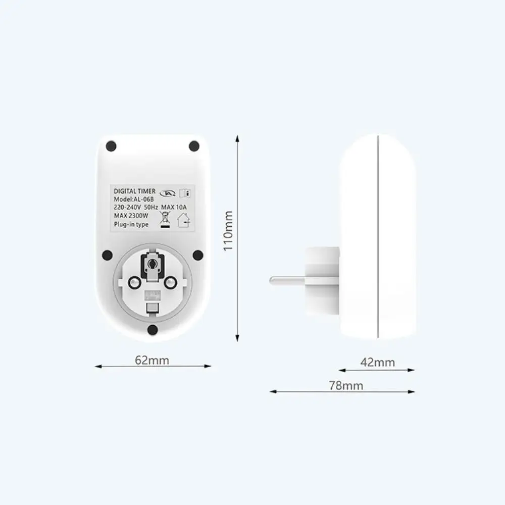 Timer Switch Energy Saving Digital Kitchen Timer Outlet Week Hour Timing Socket EU Plug 220V 50HZ 10A