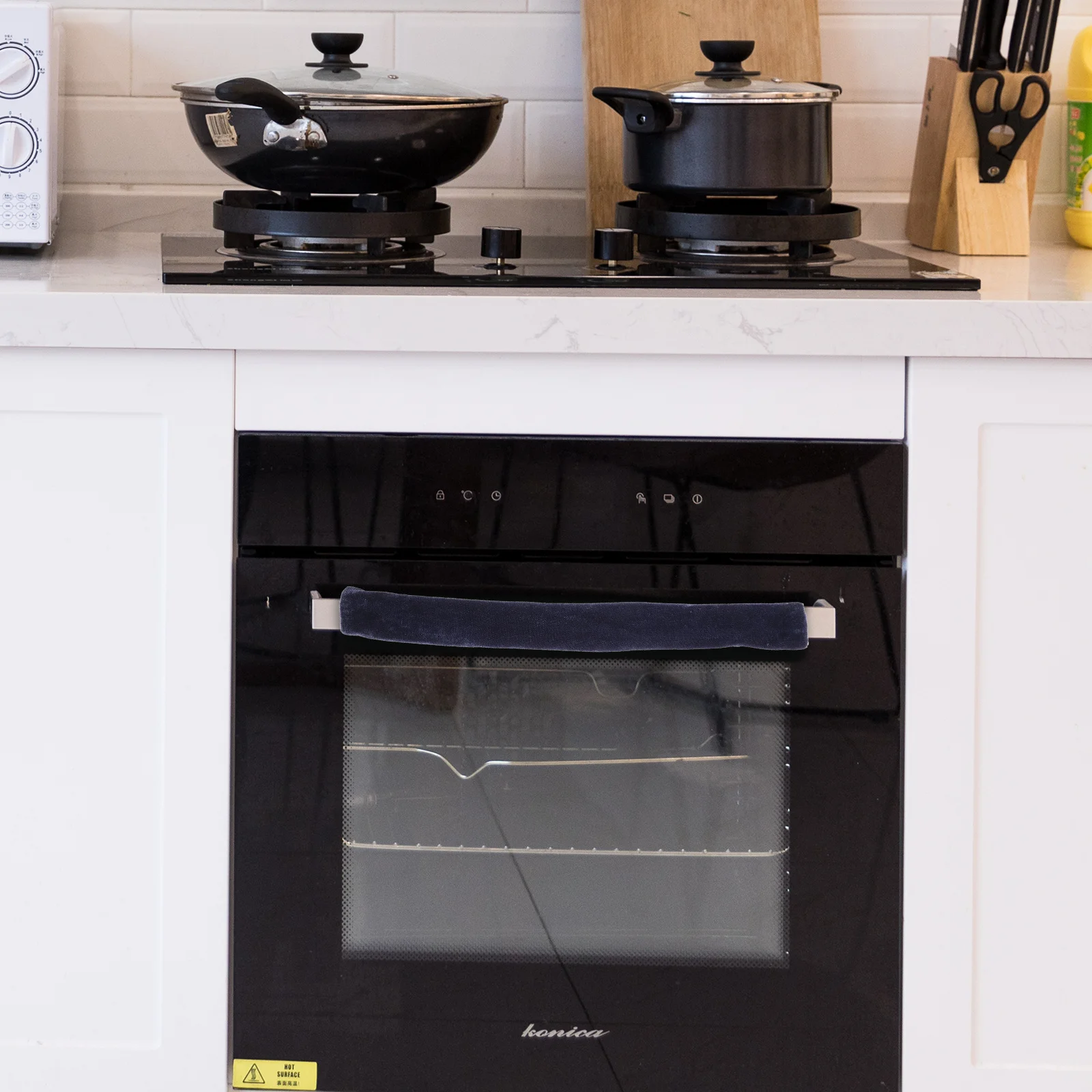 

4Pcs Refrigerator Handle Cover Skin Friendly Modern Design Protective Kitchen Appliance Door Cover for Fridge Freezer Oven