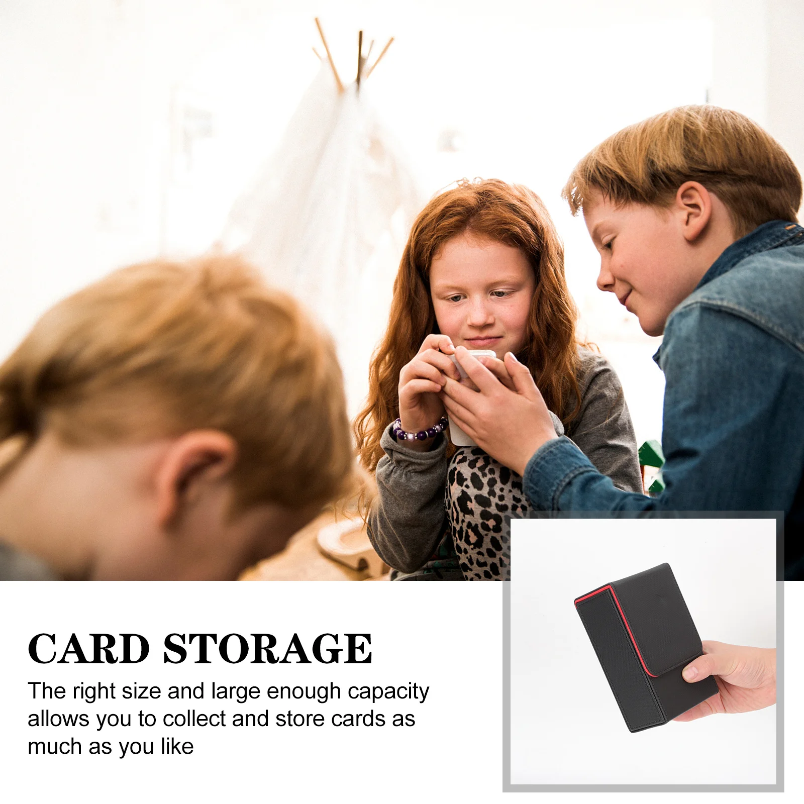 

Tarot Storage Box Premium Pu Rectangular Case Waterproof Rustproof Large Capacity For Card Game Organizer Portable