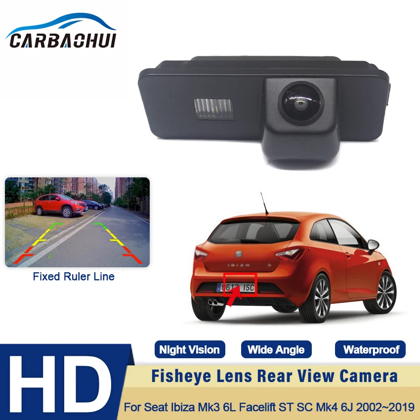 Night Vision Rear View Camera Reversing Camera Car Back up Camera HD CCD For Seat Ibiza Mk3 6L Facelift ST SC Mk4 6J 2002~2019