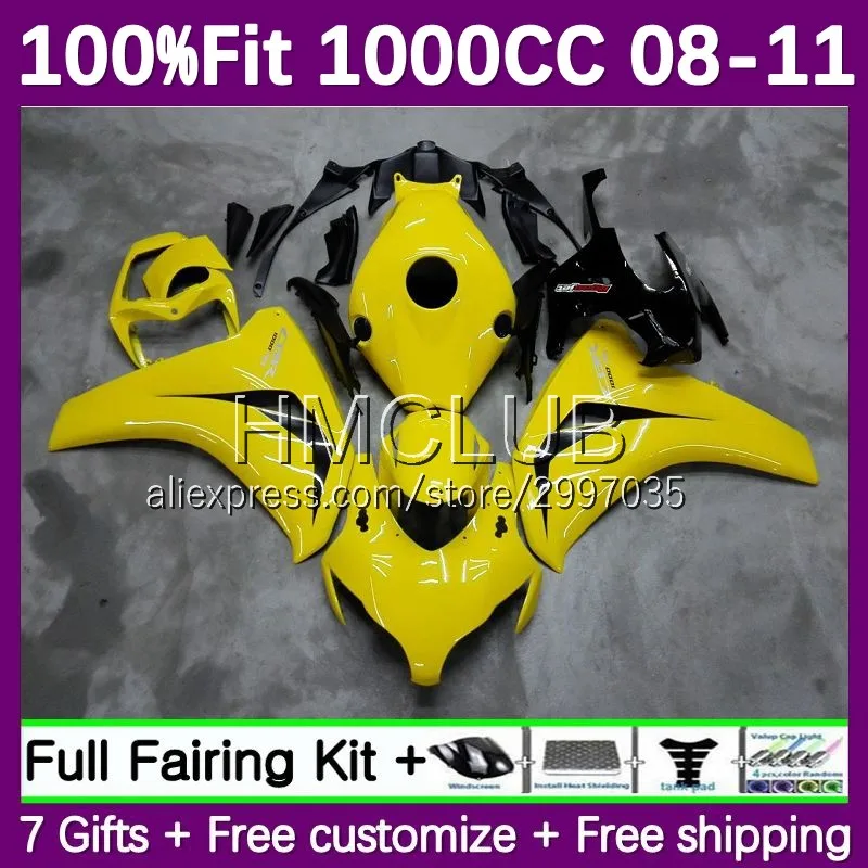 Fairing For HONDA CBR1000 CBR 1000 RR CC 1000RR 2008 2009 2010 2011 21No.27 1000CC CBR1000RR 08 09 10 11 Injection yellow stock