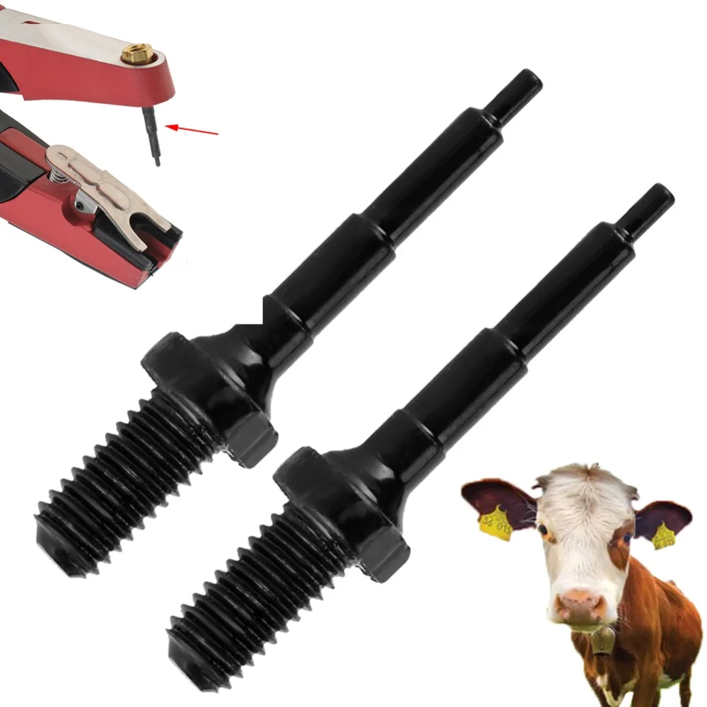2pcs Stainless Steel Ear Tag Nail Electrophoretic Coating Light Weight Ear Tagger Pin Hardness Durable Animal Tagging Pin