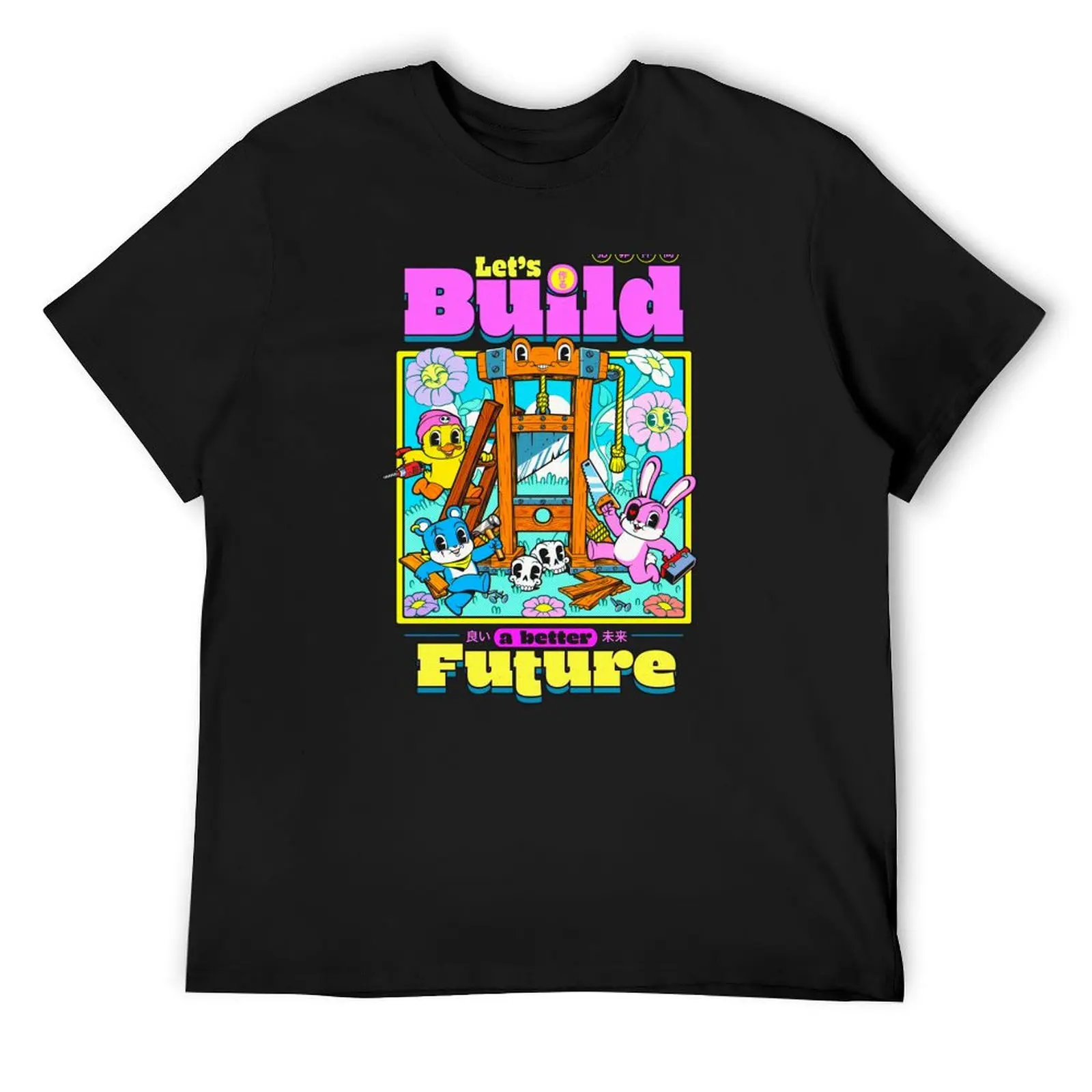 Let's build a better future T-Shirt plus size tops customs mens cotton t shirts