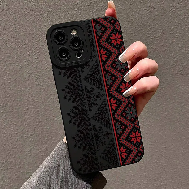 

Vintage Totem Painting Shockproof Phone Case For iPhone 13 12 11 16 15 14 Pro Max XS X XR 7 8 Plus SE 2022 13 12 Mini Soft Cover