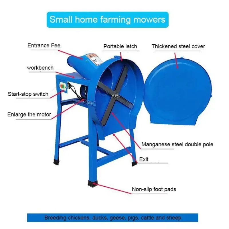 Mini 220V Household Feed & Grass Cutter New Condition Small Processing Machine