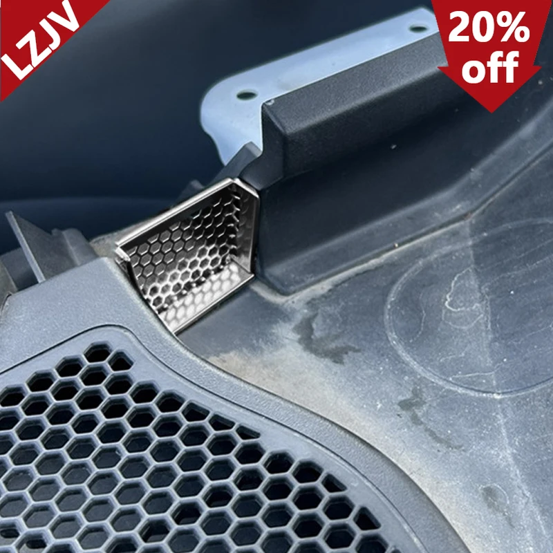 LZJV 2pcs Guiding Gutter Protective Cover For Peugeot 2008 Anti-insect Anti-fouling Front Cover Stainless Steel
