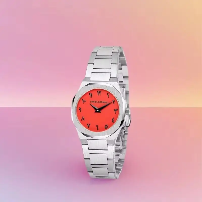 

For Ladies Women's Luxury Quartz Watch Stainless Steel Green Arabic Dial Ultra-Thin 50M Waterproof Casual Wristwatch