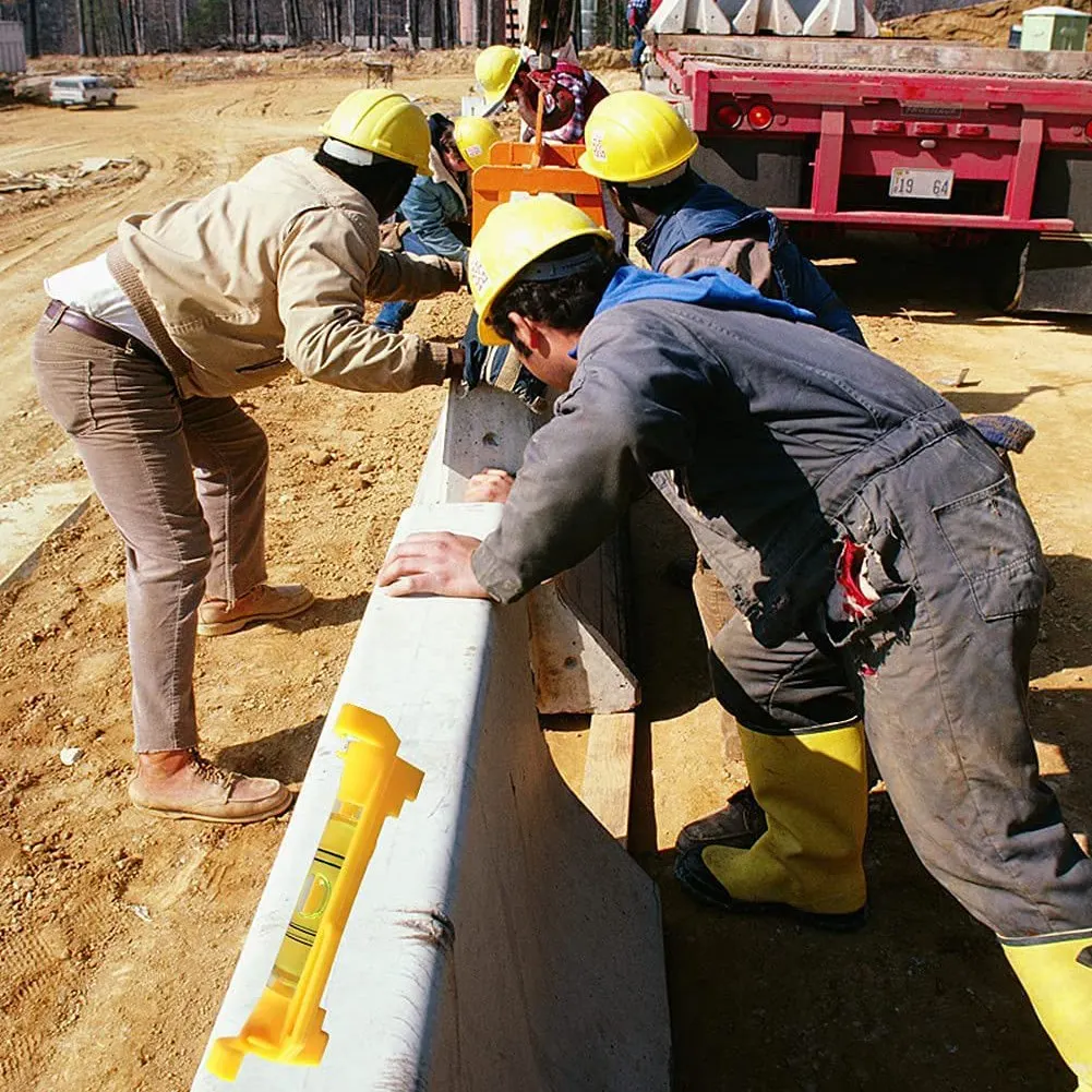 4Pcs String Level Hanging Line Bubble Levels for Leveling Surveying, Building Trades, Bricklaying, Etc. (Yellow)