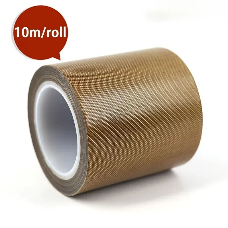 High Temperature Resistance Adhesive Tape Cloth，300 Degree Heat Insulation Sealing Machine PTFE Tape 5~100mm 0.13mm 0.18mm