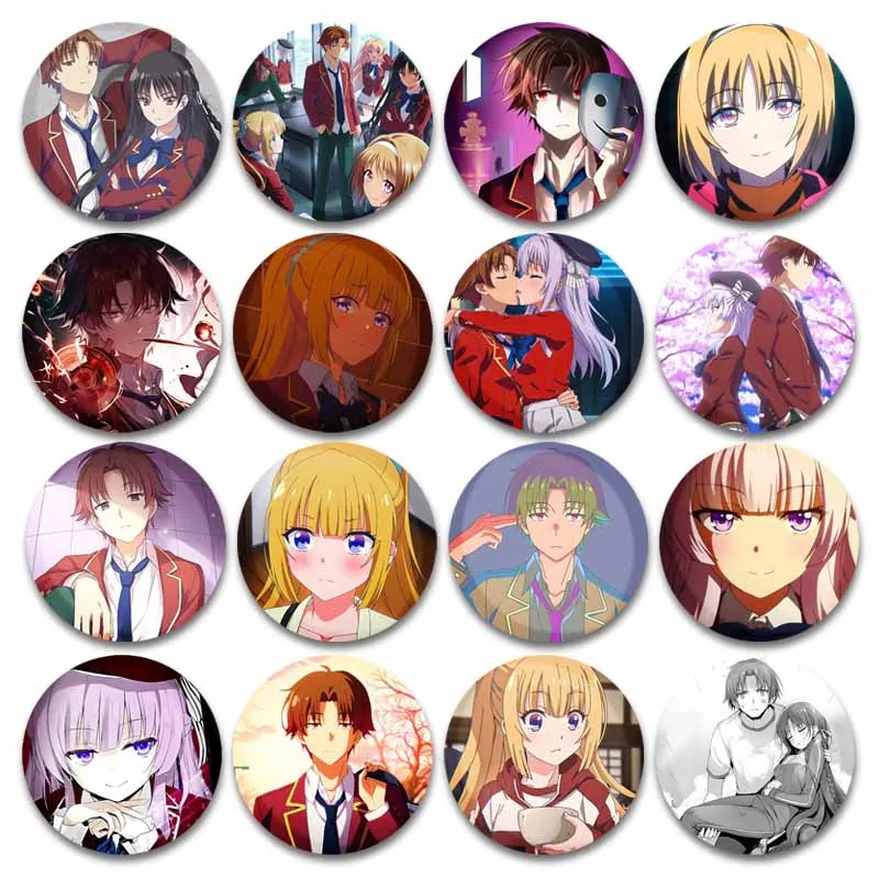 Anime Peripheral Classroom of The Elite Enamel Pins Kiyotaka Suzune Kei Arisu Badge DIY Backpack Hat Brooch Jewelry Accessories