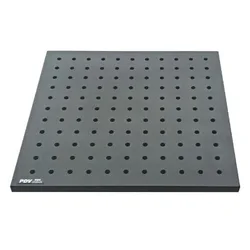 PT-02PB high-precision optical flat plate, optical test plate, black/white anodized aluminum, M6 threaded mounting hole.